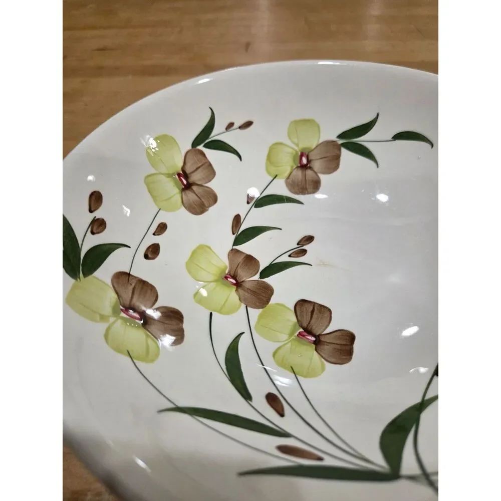 Vintage Blue Ridge Pottery Hand Painted Orchid Vegetable Bowl 8.5 Inch